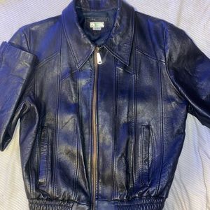Black leather jacket